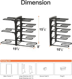 ORDORA Pots and Pans Organizer Rack for Cabinet, 15.83" Height 8-Tier Heavy Duty 120LBS Pot Pan Organizer under Cabinet Adjustable for Dutch Oven, Cast-iron Pan, Heavy Skillets Griddles, Shallow Pot