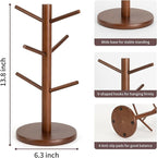 MyLifeUNIT Mug Holder Tree, Coffee Cup Holder with 6 Hooks (Brown)