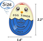 Lasubst Egg Timer for Boiling Eggs that Changes Color When Done, Blue, Pack of 2