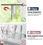 Dmore magnetic knife holder for wall—with 2 hooks, No Drilling 12 Inch black knife magnetic strip, Powerful knife magnet rack, include Adhesive Tape and screws for Knives, Utensils, and Tools