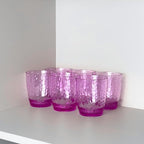 Set of 6 Hammered Style 15-ounce/430ml Acrylic Glasses Plastic Tumbler,BPA Free,Dishwasher Safe (Purple)
