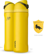 Owala Harry Potter FreeSip Insulated Stainless Steel Water Bottle with Straw, BPA-Free Sports Water Bottle, Great for Travel, 24 Oz, Hufflepuff