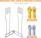 KORRTFID Kitchen Glove Holder,Stainless Steel Glove Rack,Kitchen Vertical Glove Support Multi-Purpose Glove Drain Rack,Collapsible Glove Drying Stand,Rubber Glove Drying Rack,Mitten Rack(Large)