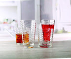 Circleware 12-Piece Set of Highball Tumbler Drinking Glasses and Whiskey Cups, Home & Kitchen Party Glassware for Water, Beer, Juice, Ice Tea, Bar Beverages, 6-15.75 oz & 6-12.5 oz, Pulse
