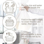 Japanese Rice Cooker Net Sushi Rice Net Mesh Polyester Napkin Reusable Made in Japan (M Size (30"x30")) White
