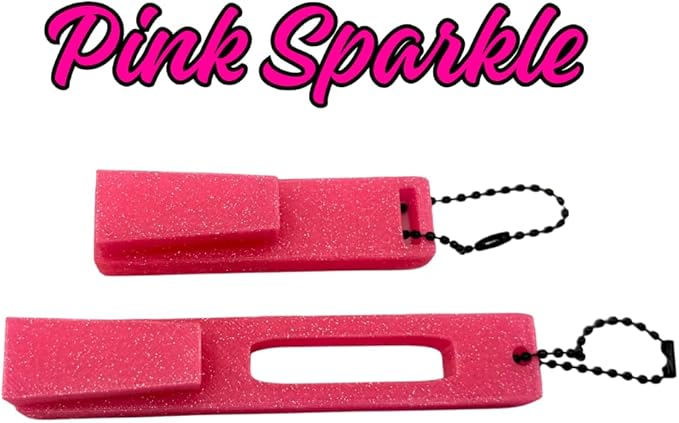 Hydro Style Tumbler Opening Tool, Plastic Lid Removal Tool with Chain and Handle Clip (Pink Sparkle)