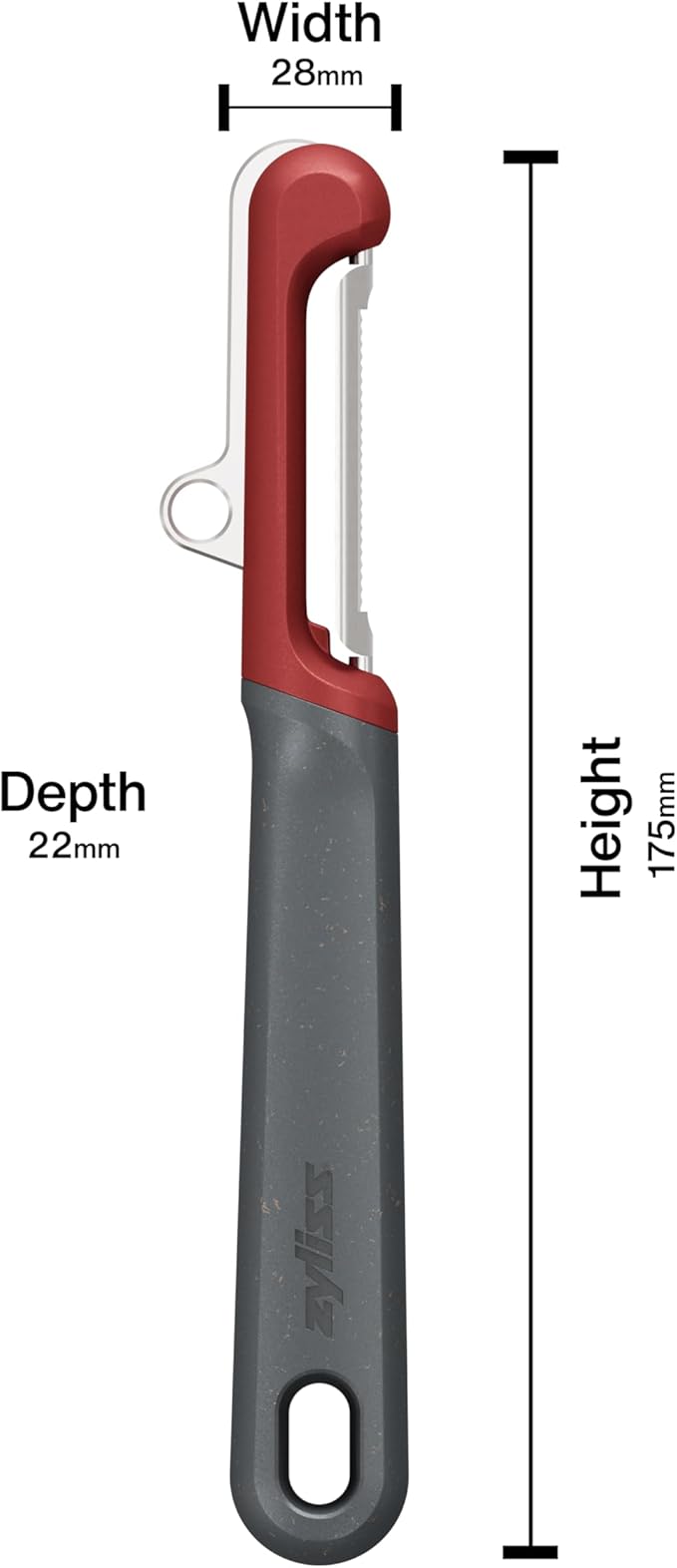Zyliss Soft Skin Peeler – Ultra-Sharp Stainless Steel Blade for Tomatoes, Peaches & More – Ergonomic Wheatstraw Handle – Built-in Eye Cutter & Safety Cover – Dishwasher Safe – Fruit & Veggie Peeler
