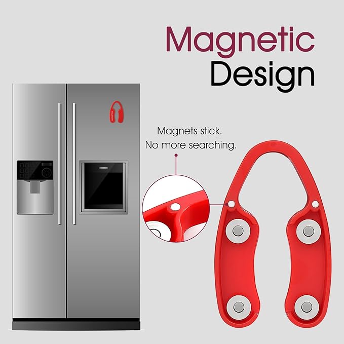 GOBETTER 2 Pcs Wine Foil Cutter Magnetic Design, 4 Stainless Blades Foil Remover Wine Bottles Opener Accessory, Removes Foil Top Effortlessly for Wine Lovers, Red