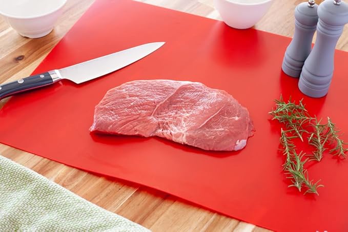 RW Base 24 Inch x 18 Inch Flexible Cutting Boards, 1 Includes 4 Mats Cutting Mats For Cooking - Dishwashable, Assorted Colors, Plastic Cutting Board Set, For Kitchen, - Restaurantware