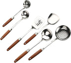 Kitchen Utensils Set，Cooking Utensils Kitchen Tools Gadgets 6 Pieces Sets Spoons for Cooking Spatulas 304 Stainless Steel Cooking Utensils Spatulas Spoons