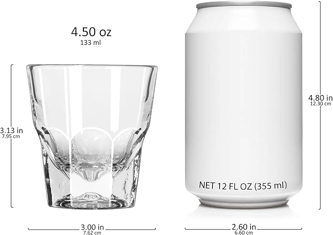 Libbey Gibraltar DuraTuff Cortado Glasses Set of 12, 4.5 Oz Durable Restaurant Style, Glass Espresso Cups, Drinkware Set for Home, Coffee Service