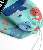 Plastic Bag Holder, Reusable Grocery Plastic Bag Holders for Home Kitchen Travelling Camping Beach Decor, use 1 Pack，Marine life