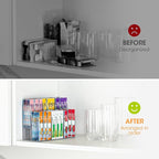 AIEVE Drink Packet Organizer, 2-Tier Water Flavor Packet Holder for Pantry Storage, Acrylic Drink Mix Organizer Hydration Powdered Mixes Holder Container for Cabinet Kitchen Storage