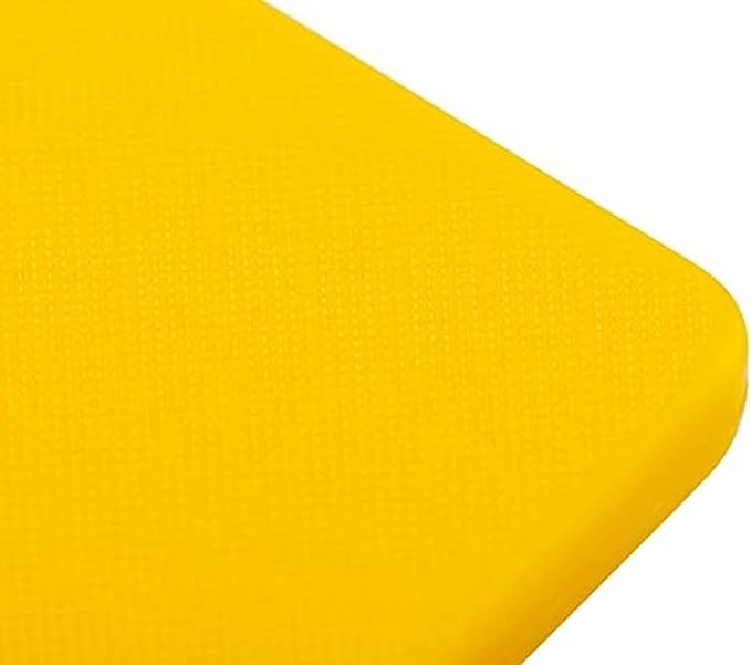 TrueCraftware- 20" X 15" X 1/2” Cutting Board for Kitchen Yellow Color Plastic- Durable Color Coded Kitchen Cutting Board Chopping Board Non Slip Cutting Mat for Meat Vegetables Dishwasher Safe