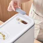 Sooyee 11Lbs Rice Dispenser,Rice Container with Lid Measuring Cylinder Moisture Proof Household,Food Dispenser for Rice, Grains Legumes and Corn