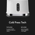 SIFENE Cold Press Juicer Machine, 70mm Wide Mouth Masticating Juicer for Whole Fruits & Vegetables, High Yield Slow Squeeze Extractor, Quiet Motor, Reverse Function, Easy to Clean, BPA Free, White