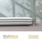 WishDeco Serving Platters Set of 3, Large Serving Trays 14 inch, White Serving Plates, Ceramic Rectangle Plate, Long Platter for Cake, Sushi, Steak, Dessert, Buffet