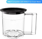 KF-2501 20 oz Pint Replacement Container Cup with Storage Lid for Frozen Treat Makers, Extra Pint for Ice Cream/Gelato/Sorbet Bases, Freezer Storage, Single-Batch Prep (1-pack)