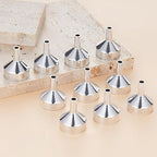 10 pcs Gold Mini Metal Funnels Set, Mini Filling Funnel Liquid Refill Funnel for Transferring Essential Oils, Liquid, Perfume, Small Mini Bottles Specialty Tools and Gadgets