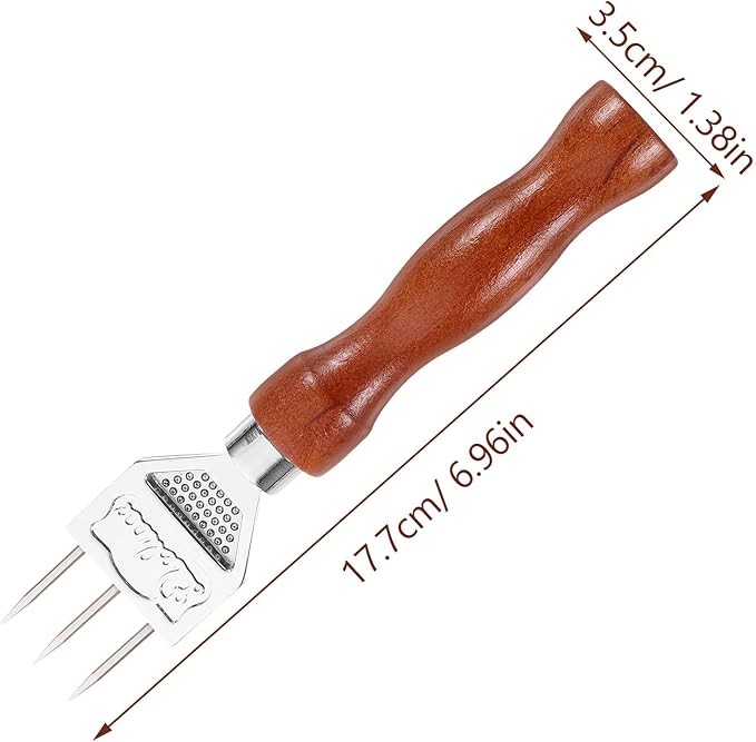 Ice Picks for Breaking Ice: Stainless Steel Ice Crusher with Safety Wood Handle, Japanese Style Ice Chipper Three Prong Ice Pick Tool Bar Wine Tools Ice Breaker Tool for Kitchen Bars Bartender