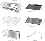 Hot Dog Roller, 3 in 1 Hot Dog Machine 6 Rollers, 3-Speed Control Hotdog Roller Grill 5ft Cord, Non-Stick Removable Grilling & BBQ Plates, for Family Gatherings & Outdoor BBQ