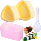 Onigiri Mold Triangle, 3 Pieces Musubi Press Mold Rice Ball Makers, Triangle Sushi Maker for Bento or Japanese Boxed Meal Musubi Press by HAGBOU (Beige)