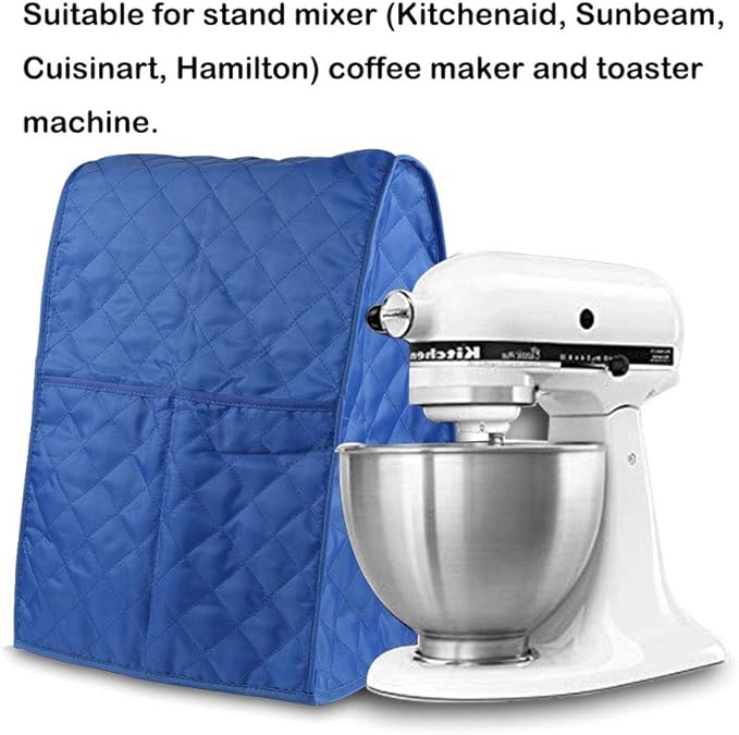 Evermarket Stand Mixer Dust Proof Cover with Pocket and Organizer Bag for Kitchenaid,Sunbeam,Cuisinart,Hamilton Mixer (Blue)