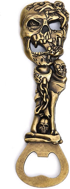 Beer Bottle Opener Skull with Spider，Cool Bottle Opener for Bar Tool, Soda and Beer Cap Remover, Cool & Fun Gadget