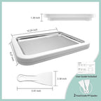 Instant Ice Cream Maker, Rolled Ice Cream Maker, Frozen Yoghurt Plate Instant Gelato Pan/Roll, Homemade DIY for Fun Parent-Child Activities Families White