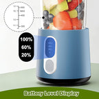 Mini Portable Blender Personal Juicer - 500ML Small Blender for Shakes and Smoothies, 300 Watt Mini Smoothie Food Maker Type-C Rechargeable Portable Smoothie Blenders for Outdoor and Indoor Sport
