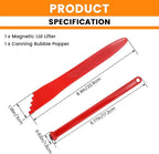 Aifeier ET Canning Tools Kit includes 1pcs Bubble Popper Bubble Remover and 1pcs Jar Lid Lifter Magnetic Lid Lifter (Red)