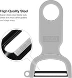 Original Vegetable Fruit Peeler Carbon Steel Blade 3 Pack Grey/Blue/Black…