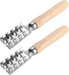 Abaodam 2pcs Fish Scale Scraper Wooden Handle Fish Cleaning Tool Seafood Scale Remover Kitchen Specialty Gadget