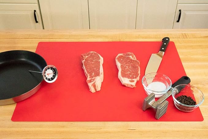 Commercial Grade Cutting Board Mats, Extra Large 24 x 18 Inch, Multi-Color 4 Pack Set