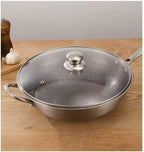 Glass Lid for Frying Pan 10 inch, Wok Skillets with Stainless Steel Rim (10 inch)