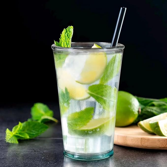 COURONNE CO. Clear Recycled Drinking Glass Tumbler, Perfect for Cocktails, Refreshments & Everyday Use, Restaurant Grade, Crafted without lead-based materials (10.1 Oz, Verra), Pack of 6