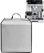 Drip Coffee Maker Cover Luxe Café Machine Lid Waterproof Antistatic Nylon Case Compatible with Ninja Espresso Machine Cappuccino Latte Makers ES601,Silver