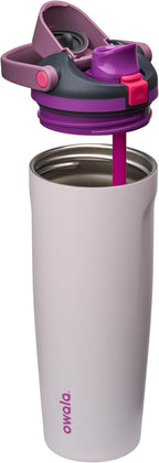 Owala FreeSip Sway Insulated Stainless Steel Water Bottle with Two-Way Spout, Built-In Straw and Bucket Handle, Made for Travel, School, and Sports, 30oz, BPA Free, Leak Proof, Dreamy Field