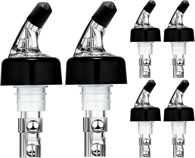 6 Pack Measured Liquor Pour Spout, Liquor Bottle Pourers, Measure Pour Spout for Liquor Bottles, Bottle Pourers for Alcohol, Shot Pourer Cocktail Liquor Dispenser Bar Bartending Tool -1oz/30ml