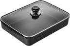 Scanpan Classic 5.25 QT (15.25 inch x 10.5 inch) Nonstick Roasting Pan – Compatible with Gas and Electric Stovetops, Metal Utensil Safe, Oven Safe to 500°F, Dishwasher Safe