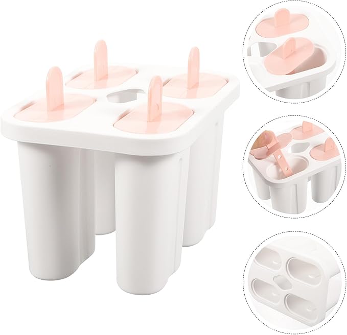 Ice Lolly Mold and Sucker Making Tool Set with Colorful Lid, Food-grade Silicone Ice Candy Making Tray for Homemade and Treats, Kitchen Specialty Gadget for Summer Use Random Color
