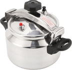 Asixxsix Asixxsix Aluminum Pressure Cooker, Explosion Proof Large Capacity Pressure Canner, Stovetop Cooker with Compound Bottom Easy Open Close for Gas Electric Flat Top Stoves (9L) (9L)