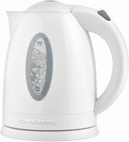OVENTE Electric Kettle, 1.7L Fast Boiling Water Heater for Coffee or Tea, BPA Free with Water Level Gauge, Auto Shut-Off, Boil-Dry Protection, Indicator Light and Removable Filter, White KP72W