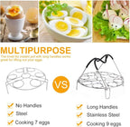 Egg Steamer Rack Trivet with Heat Resistant Handles for Instant Pot Accessories 5,6,8 Quart & Pressure Cooker, Stainless Steel