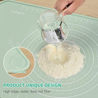 Silicone Pastry Mat 32"*24" Extra Thick Non Stick Baking Mat Food Grade Silicone Dough Rolling Mat with Edge Heightening Large