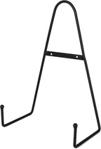 Milltown Merchants™ Metal Display Stand - Free Standing or Wall Mounted Decorative Plate Holder - Versatile Plate Hanger Stand - Black Metal Plate Stand - (2 Pack, X-Large)