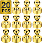 Tiergrade Metallic Magnets, Refrigerator Magnets, 20 Pack Gold Magnetic Push Pins, Strong Fridge Magnets, Multi-use Whiteboard Magnets Perfect for Kitchen Office Classroom