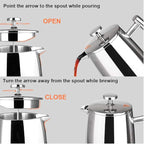 Secura French Press Coffee Maker, 34-Ounce, 304 Stainless Steel Insulated Coffee Press with Extra Screen