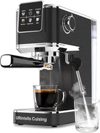Espresso Machine 20 Bar,Touch Screen Espresso Maker with Steam Milk Frother,Compact Stainless Steel Coffee Machine for Cappuccino Latte Americano Espresso Cool,Gift for Coffee Lovers,Black