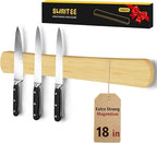 Swaitee Magnetic Knife Holder for Wall, 18 Inch Large Bamboo Knife Magnetic Strip, Housewarming Gifts for New Home, Kitchen Wall Storage Space Savers, Farmhouse Kitchen Utensil Organizer Essentials